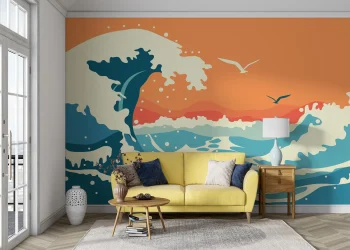 Surfing Style: Reshaping Interiors with Beach Wallpaper Murals